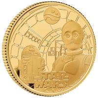 Grobritannien 25 GBP Star Wars(TM) R2-D2(TM) and C-3PO(TM) 2023 1/4 Oz Gold PP 
