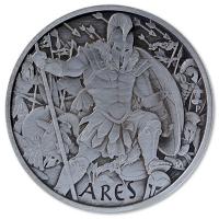 Tuvalu 1 TVD Gods of Olympus: Ares 2023 1 Oz Silber Antik Finish