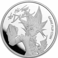 Niue 2 NZD 25 Jahre Yu Gi Oh! Game Flip Coin 2023 1 Oz Silber BU