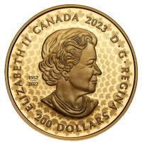 Kanada 200 CAD Grizzly Bear 2023 1 Oz Gold PP Ultra High Relief Rckseite