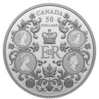Kanada 50 CAD Regierungszeit von Queen Elizabeth II  2022 5 Oz Silber PP 