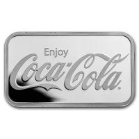 USA Coca Cola(R)  1 Oz Silberbarren Reverse Proof Rckseite