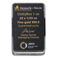Heimerle + Meule Goldbarren UnityBox 20 x 1/20 Oz Gold Rckseite