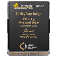 Heimerle + Meule - Goldbarren UnityBox Large - 250 x 1g Gold 