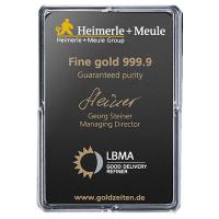 Heimerle + Meule Goldbarren UnityBar 25 x 1g Gold  Rckseite