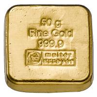 Heimerle + Meule Gold Gussbarren 50g Gold  Rckseite