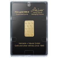 Heimerle + Meule Goldbarren geprgt 10g Gold  Rckseite