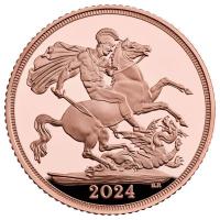 Grobritannien 1 Sovereign Knig Charles III 2024 Gold PP