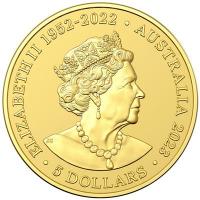 Australien 5 AUD Mini Money (3.) Mini Emu 2023 1/62 Oz Gold Rckseite