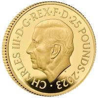 Grobritannien 25 GBP James Bond: Six Decades of 007 (2.) Die 70er Jahre 2023 1/4 Oz Gold PP Rckseite