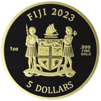 Fiji - 5 FJD Dogs (2.) 2023 - 1 Oz Gold