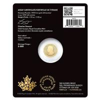 Kanada 5 CAD Treasured Gold Maple Leaf Eisbr 2024 1/10 Oz Gold Rckseite