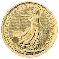 Grobritannien - 50 GBP Britannia 2024 - 1/2 Oz Gold
