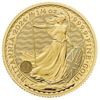 Grobritannien 25 GBP Britannia 2024 1/4 Oz Gold