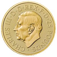 Grobritannien 25 GBP Britannia 2024 1/4 Oz Gold Rckseite