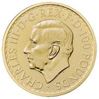 Grobritannien 100 GBP Britannia 2024 1 Oz Gold Rckseite