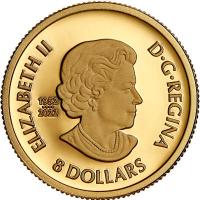 Kanada 8 CAD Geisterdrache 2024 1,58g Gold Rckseite