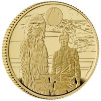 Grobritannien - 25 GBP Star Wars(TM) Han Solo and Chewbacca 2024 - 1/4 Oz Gold PP 