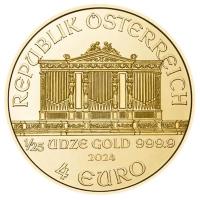 sterreich - 4 EURO Philharmoniker 2024 - 1/25 Oz Gold