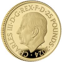 Grobritannien - 25 GBP James Bond: Six Decades of 007 (3.) Die 80er Jahre 2024 - 1/4 Oz Gold PP
