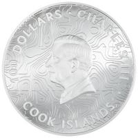 Cook Islands 100 CID Topographie: Grand Canyon 2024 1 KG Silber PP Ultra High Relief  Rckseite