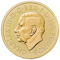 Grobritannien 100 GBP Britannia and Liberty 2024 1 Oz Gold Rckseite