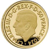 Grobritannien 0,50 GBP Music Legends George Michael 2024 1/40 Oz Gold PP Rckseite