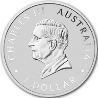 Australien 1 AUD Emu Color 2024 1 Oz Silber Color Rckseite