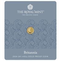 Grobritannien - 0,50 GBP Britannia 2024 - 1/40 Oz Gold PP