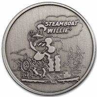 USA Steamboat Willie 1 Oz Silber Antik Finish