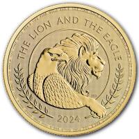 Grobritannien 100 GBP The British Lion and American Eagle 2024 1 Oz Gold