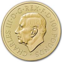 Grobritannien 100 GBP The British Lion and American Eagle 2024 1 Oz Gold Rckseite