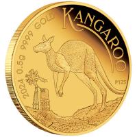 Australien 2 AUD Knguru MiniRoo 2024 0,5g Gold Rckseite