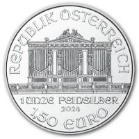 sterreich 1,5 EUR Wiener Philharmoniker 2024 1 Oz Silber Rckseite