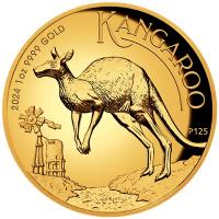Australien - 100 AUD Knguru 2024 - 1 Oz Gold PP High Relief