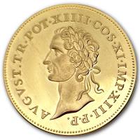 Goldmedaille 2000 Jahre Augsburg 1985 6g Goldmedaille Rckseite