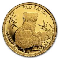 Tschad 5000 CFA Red Panda 2024  0,5g Gold 