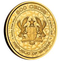 Ghana 500 Cedis Leopard 2023 1 Oz Gold (nur 100 Stck!!!) Rckseite