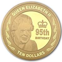 Neuseeland - 10 NZD 95. Geburtstag Queen Elizabeth II 2021 - 1 Oz Gold (nur 95 Stck!!!)