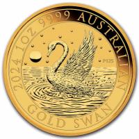 Australien 100 AUD Schwan 2024 1 Oz Gold