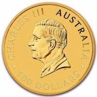 Australien 100 AUD Schwan 2024 1 Oz Gold Rckseite