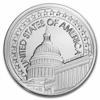 USA Weikopfseeadler, US Flagge, Kapitol 1 Oz Silber Rckseite