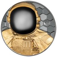 Cook Islands - 500 CID Astronaut - Real Heroes 2024 - 5 Oz Gold Black Proof