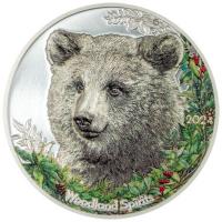 Mongolei Woodland Spirits Br (Bear) 2024 1 Oz Silber PP Color