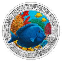 sterreich 3 Euro Meereswelten (7.) Blauer Doktorfisch 2024 Mnze