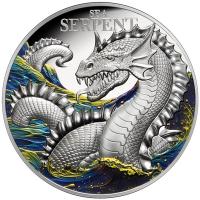 Niue 5 NZD Mythical Creatures: Die Seeschlange (3.) 2024 2 Oz Silber PP High Relief Color