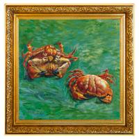 Niue 1 NZD Vincent Van Gogh Zwei Krebse (Two Crabs) 2023 1 Oz Silber PP Color