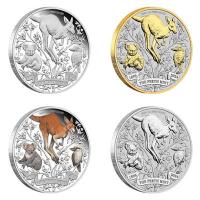 Australien 4x1 AUD 125 Jahre Perth Mint 4 Coin Typeset 2024 4x1 Oz Silber