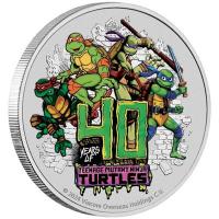 Tuvalu 1 TVD 40 Jahre Teenage Mutant Ninja Turtles 2024 1 Oz Silber Color