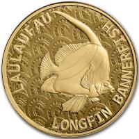 Tokelau 100 NZD Territory (10.) Langflossen Wimpelfisch (Longfin Bannerfish) 2024 1 Oz Gold